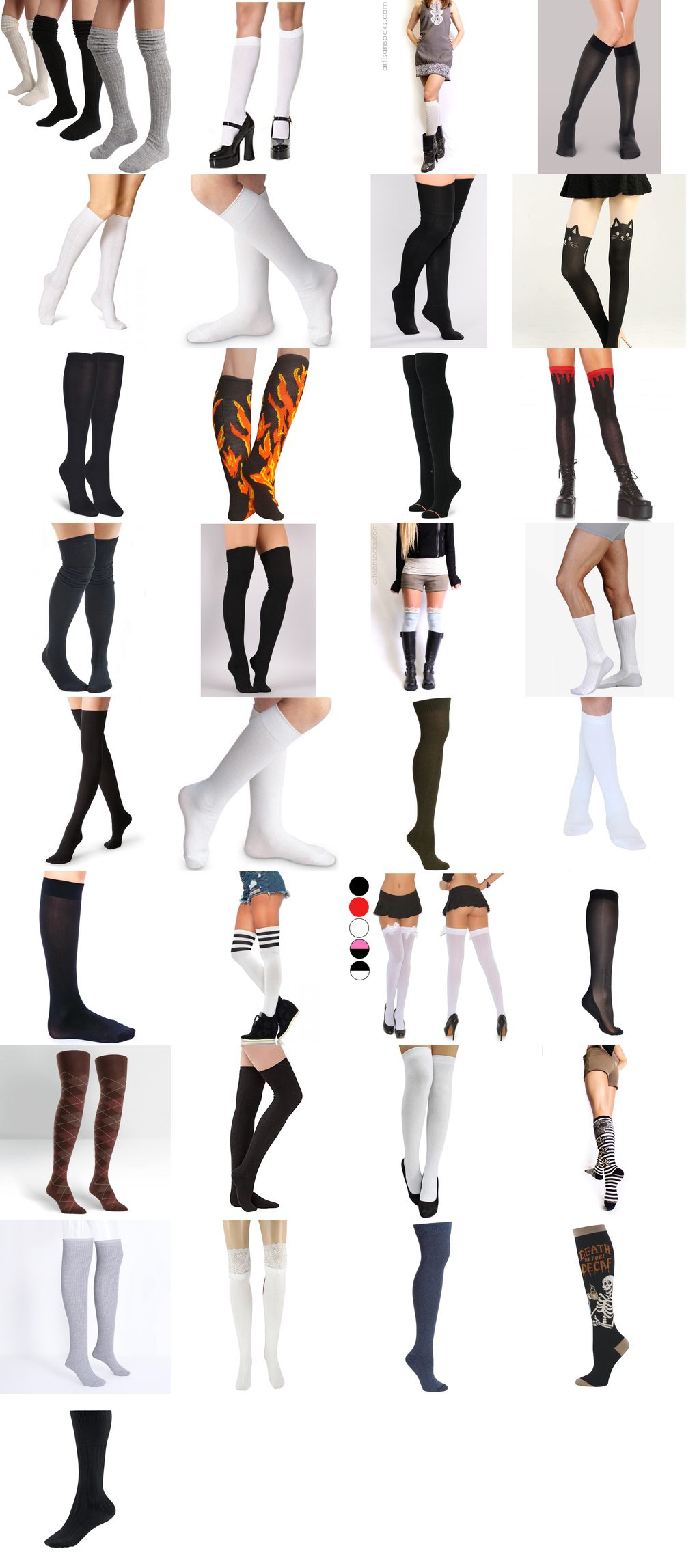 high knee socks